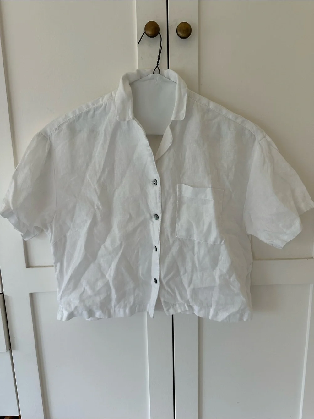 French Brand White Linen Shorts Set XS Bridal Lounge PJ - Picture 5 of 8
